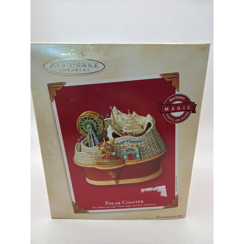 Hallmark Keepsake 2003 Polar Coaster Magic Ornament Light Motion Sound Ken Crow